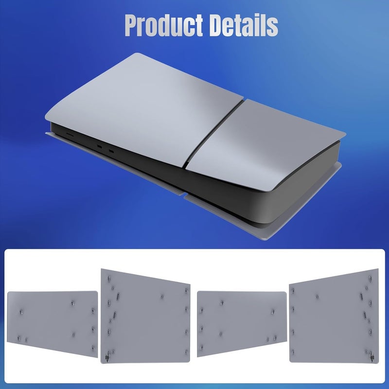 IMOFEE Digital Edition Cover Plates for New PS5 Slim Console, Shell Panels Compatible with New PlayStation 5 Slim Accessories Protective Replacement Faceplate 30th Anniversary(Grey) - Image 4